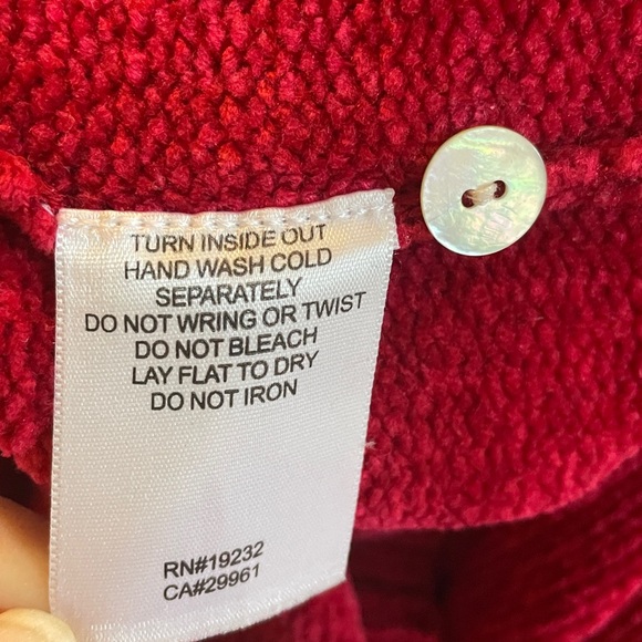 Alfred Dunner Mockneck Red Sweater Chenille Cabled Winter Holiday Christmas 3X - Picture 13 of 17